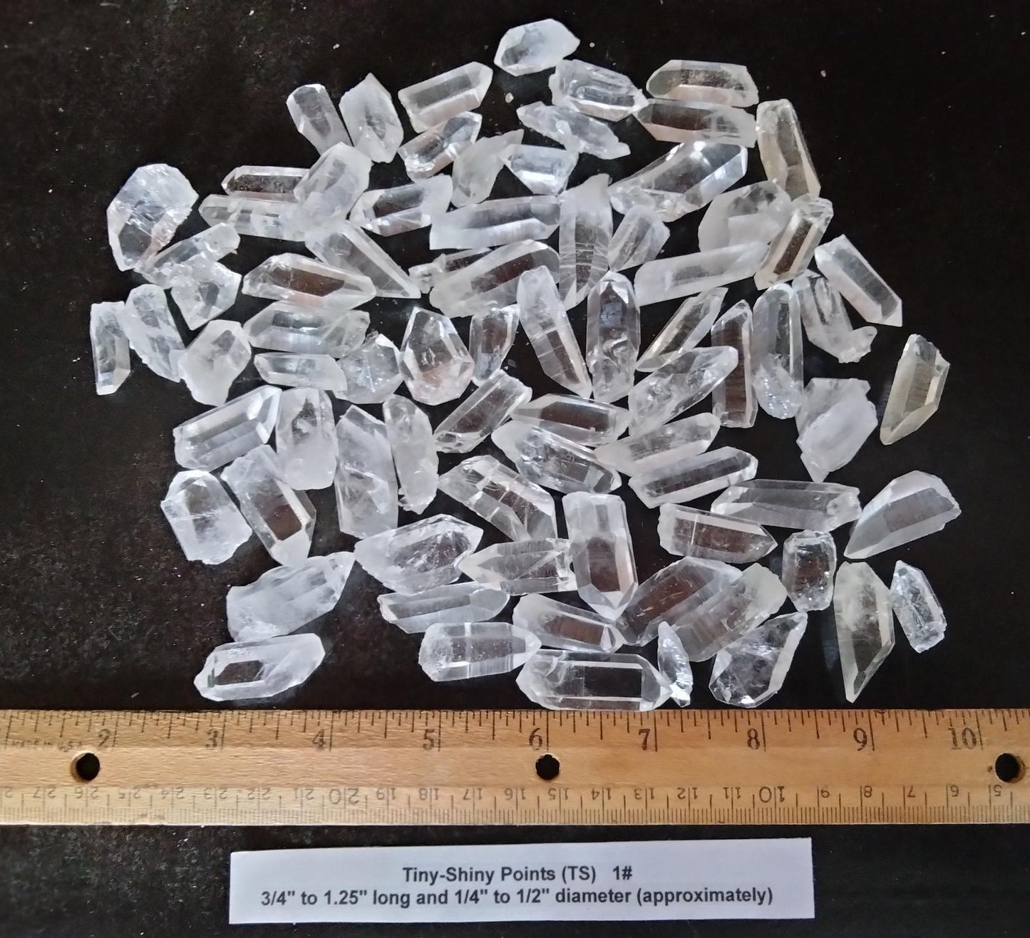 Tiny-Shiny Points (TS) by the Pound Clear Crystal Points